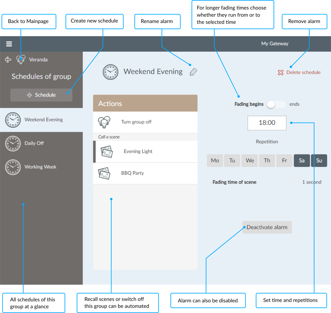 Alarm Settings - Browser