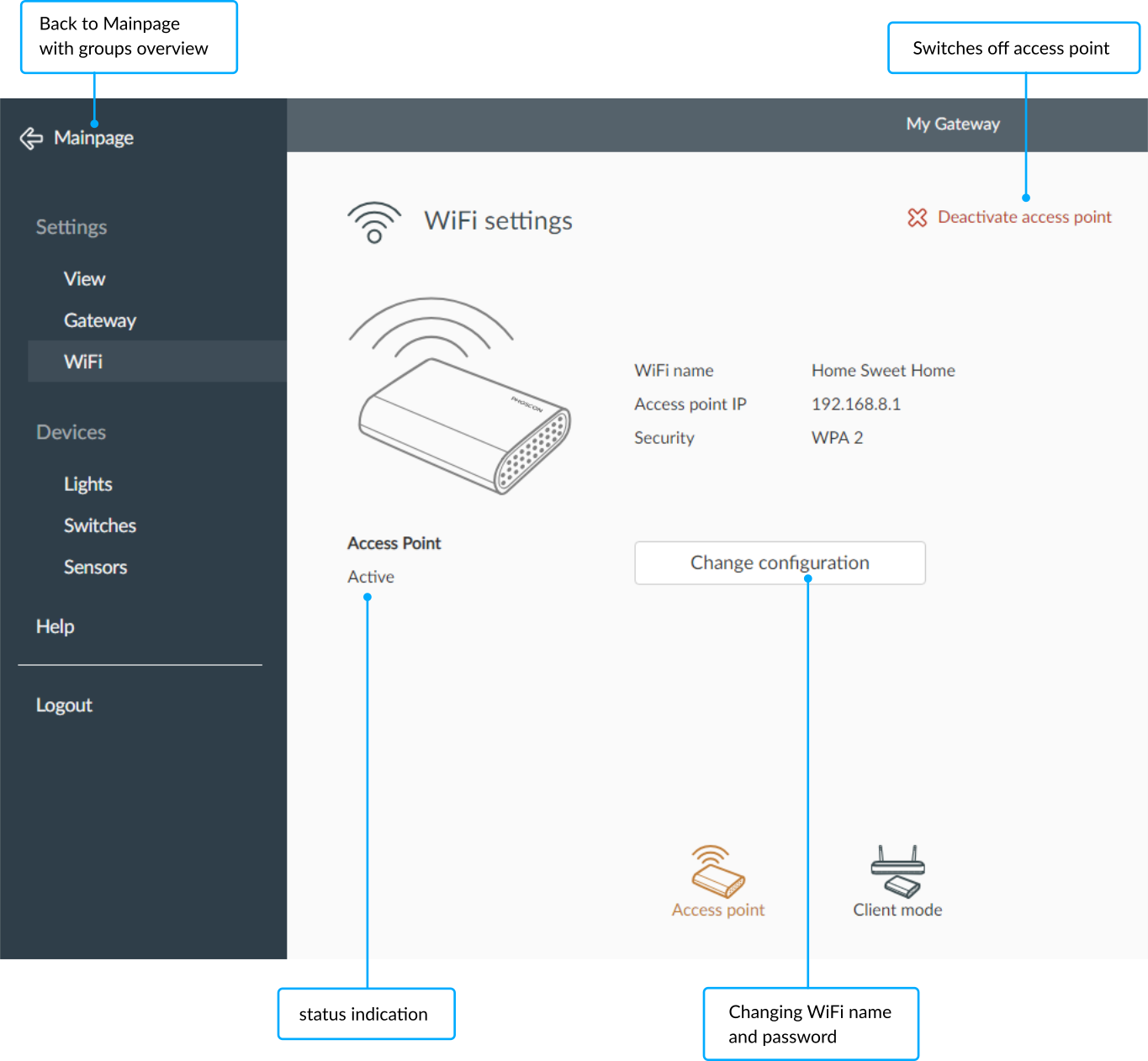 Access Point Settings - Browser