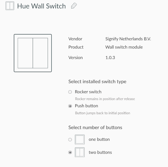 Philips Hue wall switch configuration