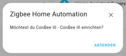 HA ConBee III integrieren