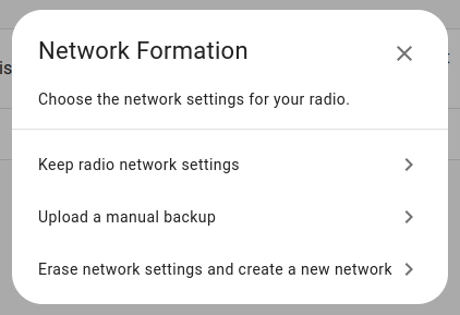 HA network formation