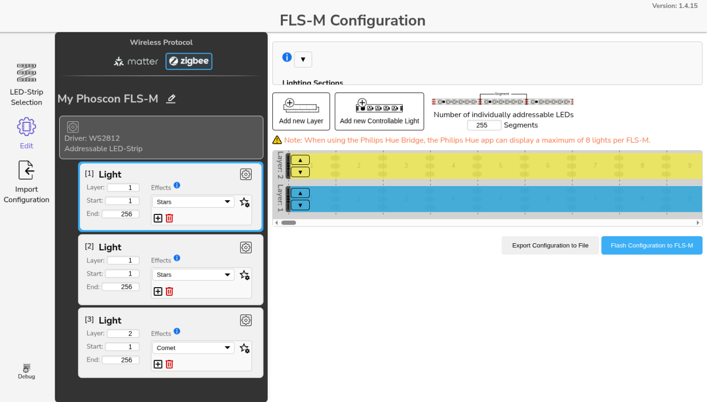 Config-Builder Example: stars and comet