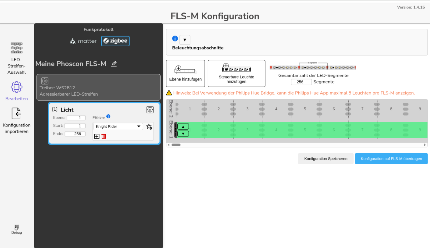 Config-Builder Beispiel: Lauflicht
