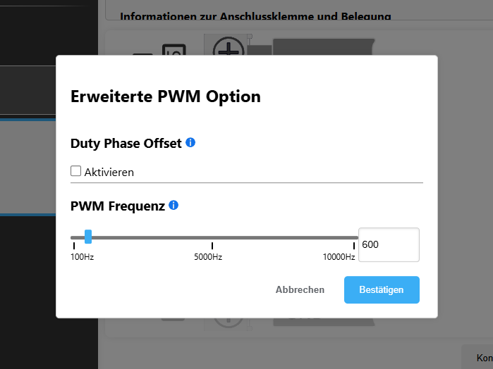 Config-Builder PWM-Frequenz