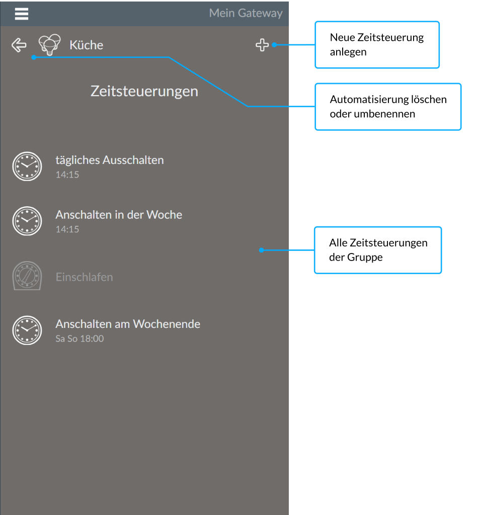 Zeitsteuerung - Smartphone App