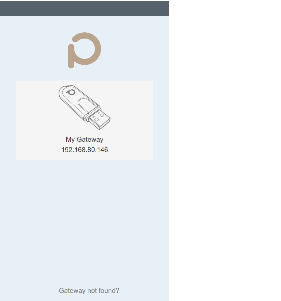 Gateway list - Smartphone App
