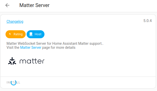 HA Matter Server Add-on installieren